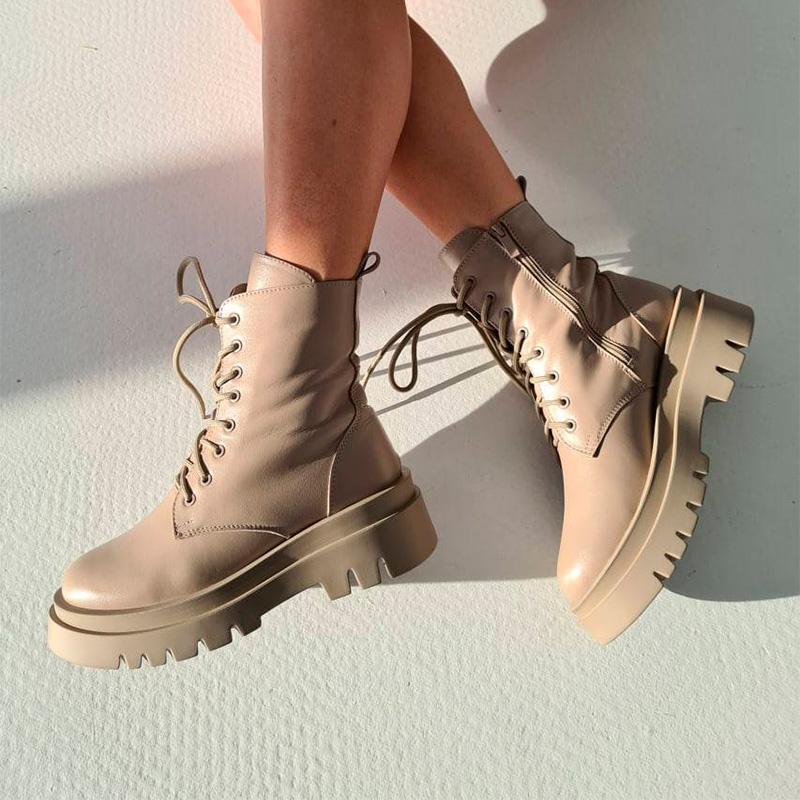 Черевики Rebels Beige З ХУТРОМ