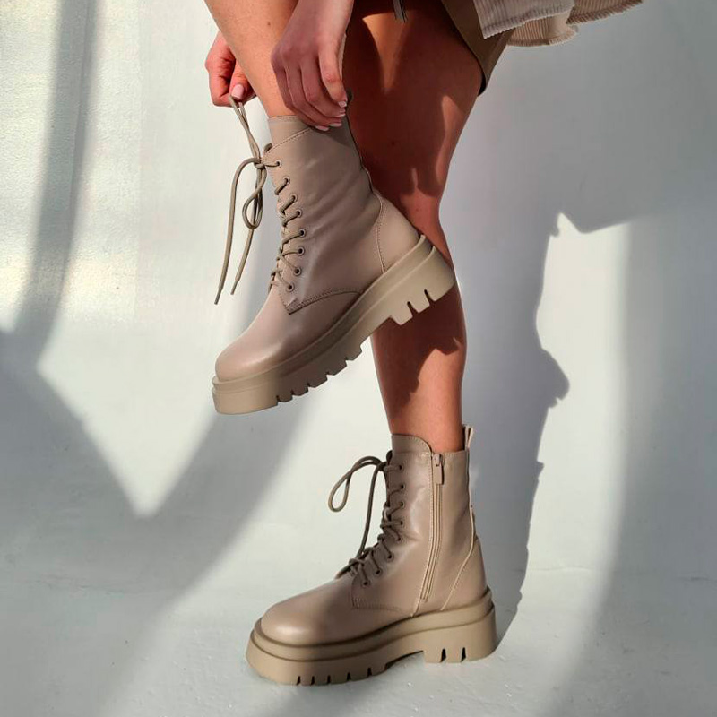 Черевики Rebels Beige З ХУТРОМ