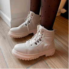 Черевики Chelsi Leather Grey З ХУТРОМ