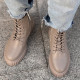 Черевики Wedge Leather Platform Termo Beige