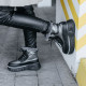 Черевики Leather Platform Black З ХУТРОМ