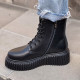 Черевики Wedge Leather Platform Termo Black