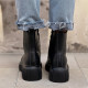 Черевики Wedge Leather Platform Termo Black