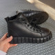 Черевики Peak Leather Black Platform З ХУТРОМ