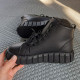Черевики Peak Leather Black Platform З ХУТРОМ