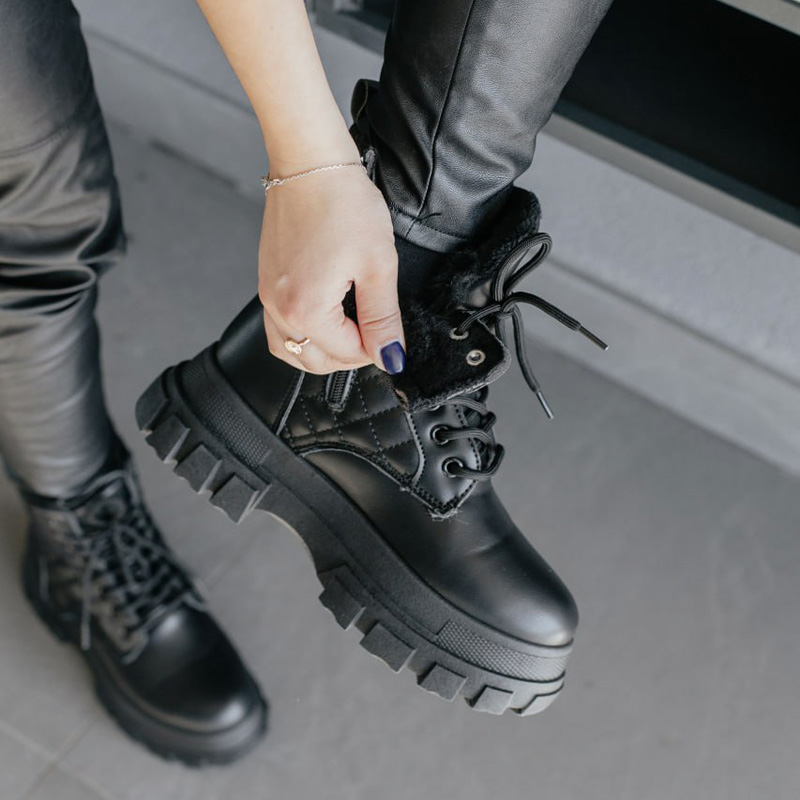 Черевики Frost High Black З ХУТРОМ