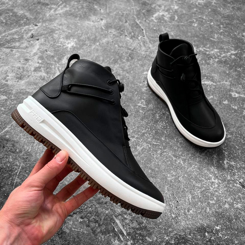 Черевики Phantom Leather Black White З ХУТРОМ