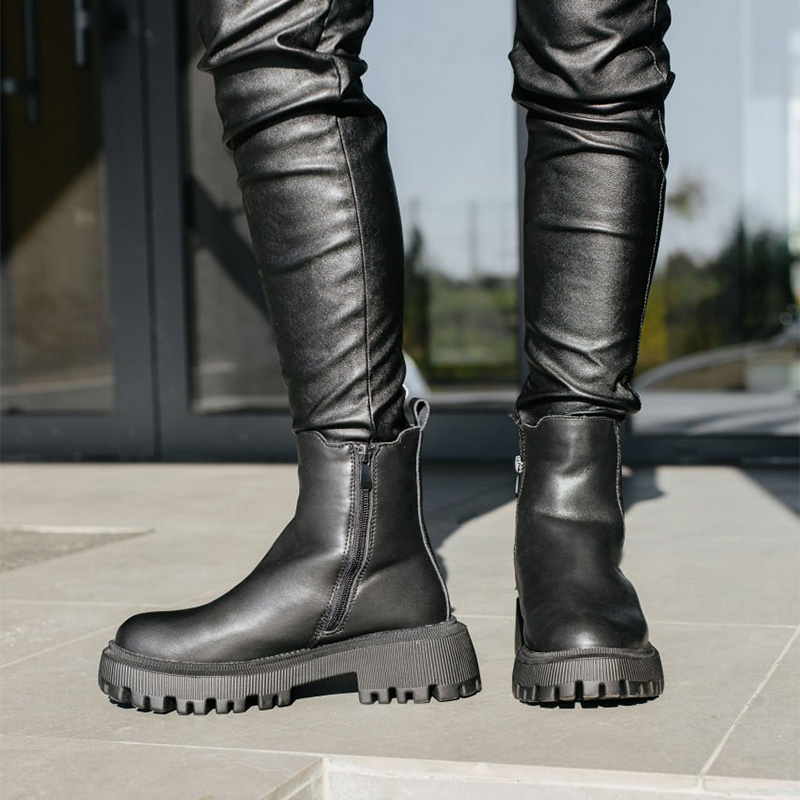 Челсі Peak Stride Black З ХУТРОМ