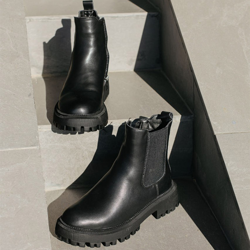 Челсі Peak Stride Black З ХУТРОМ