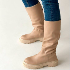 Чоботи Ground Force High Beige З ХУТРОМ