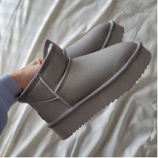 Черевики Fashion Ultra Mini Leather Platform Grey