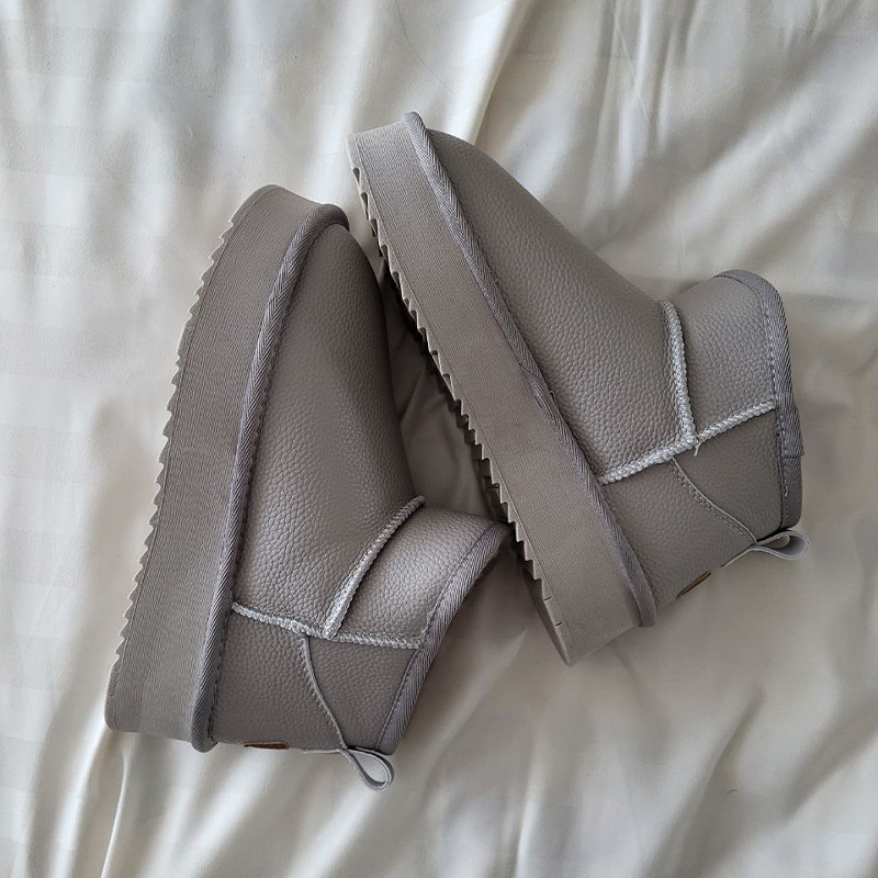 Черевики Fashion Ultra Mini Leather Platform Grey
