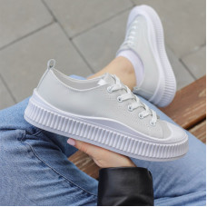 Кеди Casual Leather Grey White