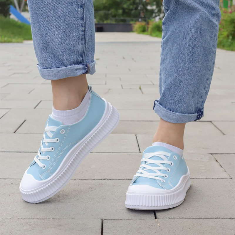 Кеди Casual Leather Blue White