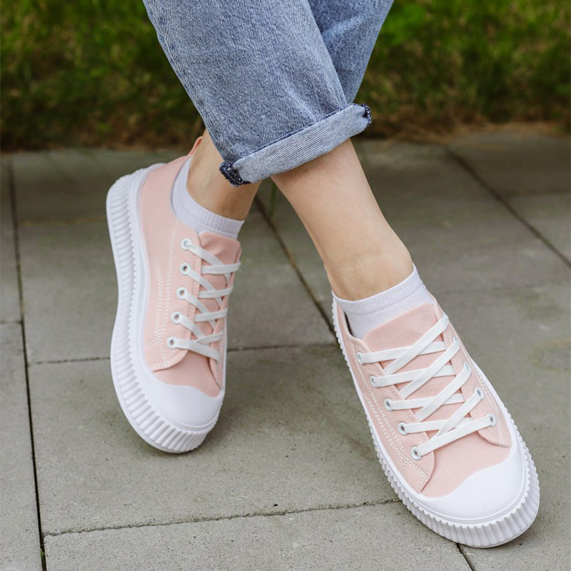 Кеди Casual Leather Pink White