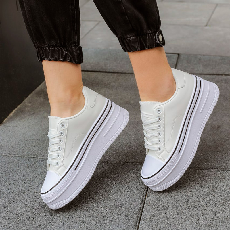 Кеди Simplemove Platform Leather White