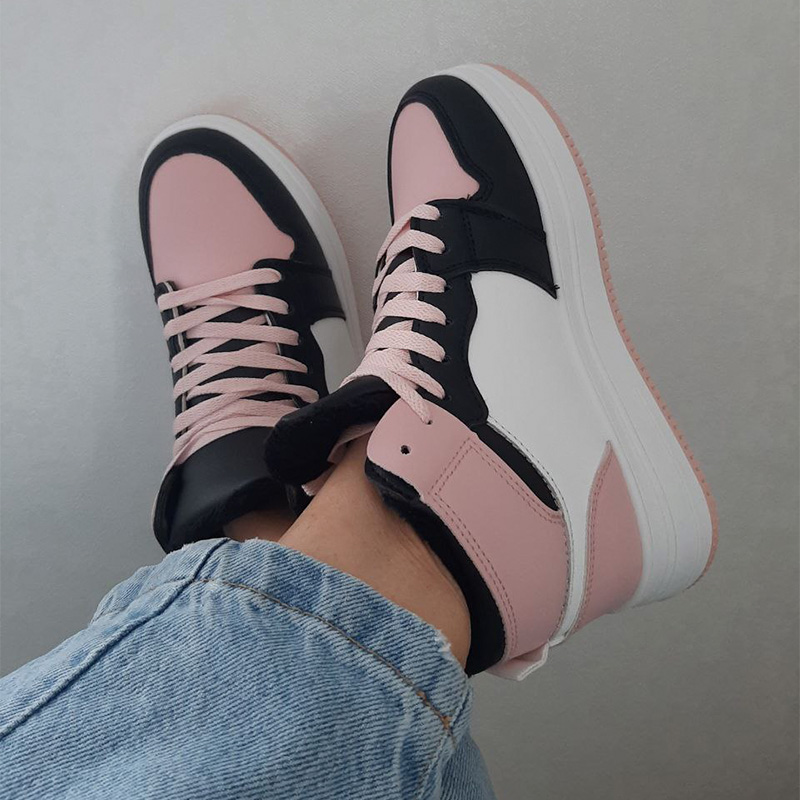 Кросівки Pure Flex Mid Pink White Black З ХУТРОМ