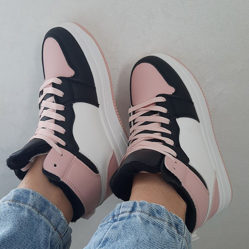 Кросівки Pure Flex Mid Pink White Black З ХУТРОМ
