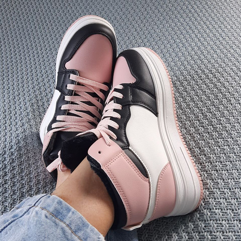 Кросівки Pure Flex Mid Pink White Black З ХУТРОМ