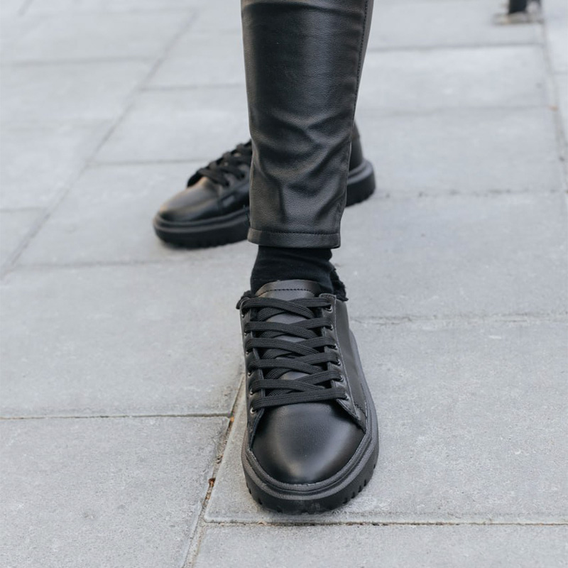 Кросівки Cozy Stride Black З ХУТРОМ