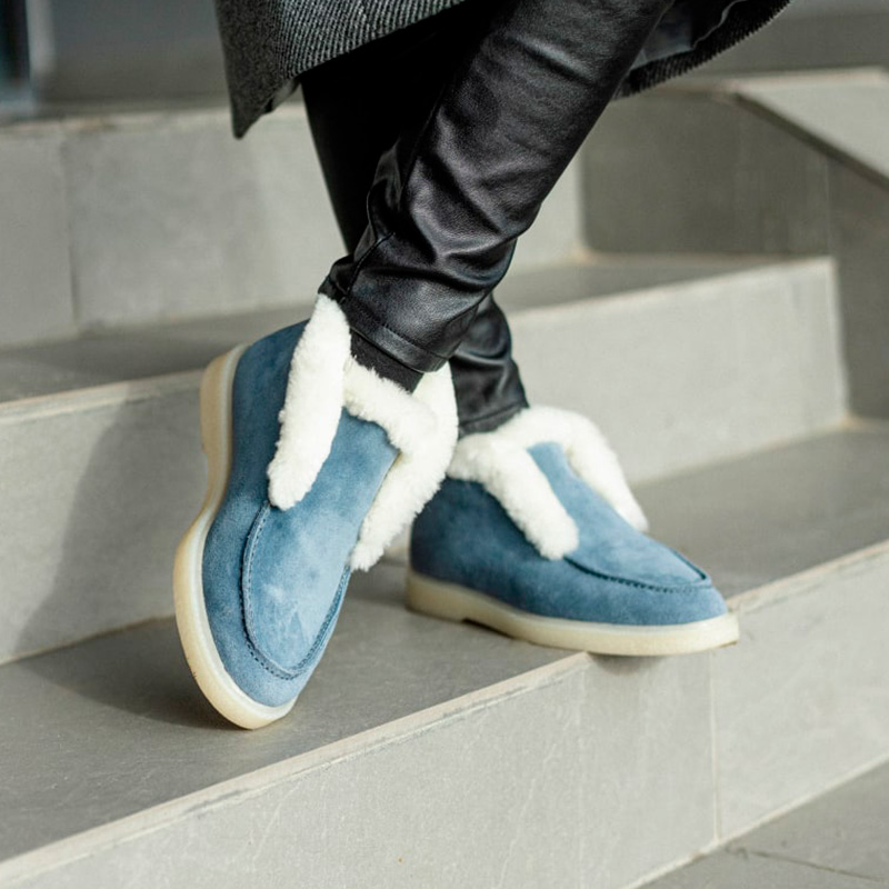 Лофери Tassel Blue З ХУТРОМ