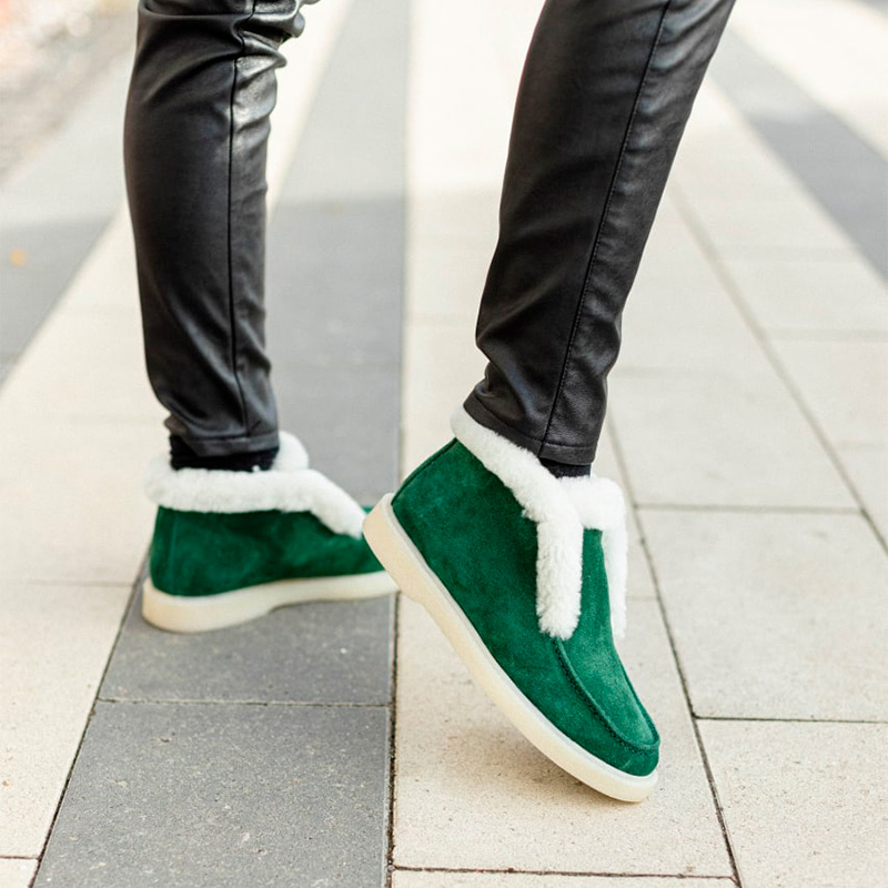 Лофери Tassel Green З ХУТРОМ