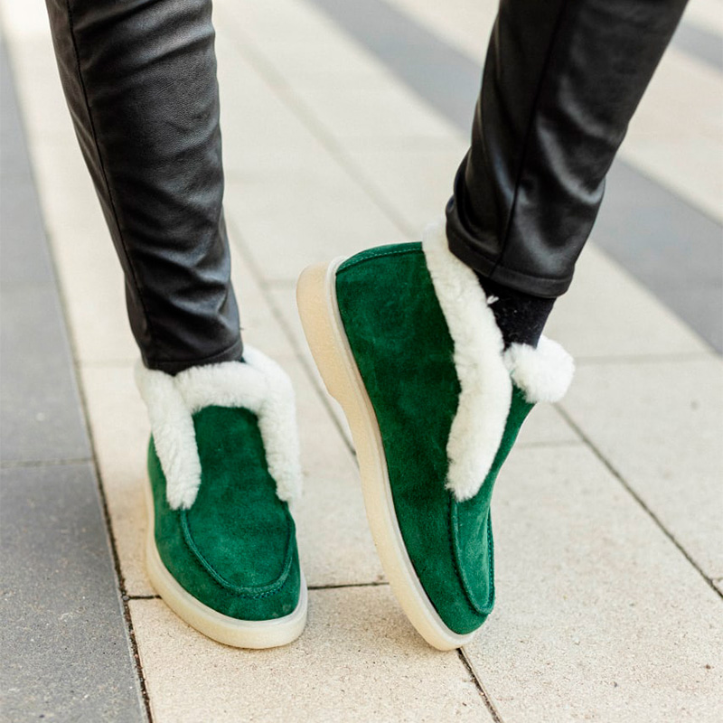 Лофери Tassel Green З ХУТРОМ