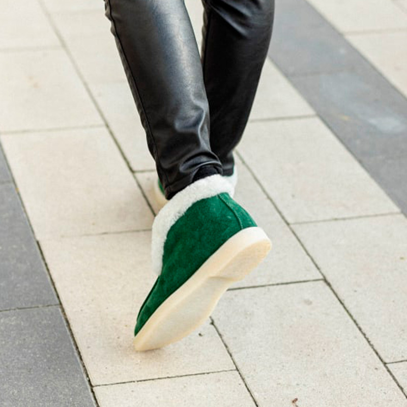 Лофери Tassel Green З ХУТРОМ