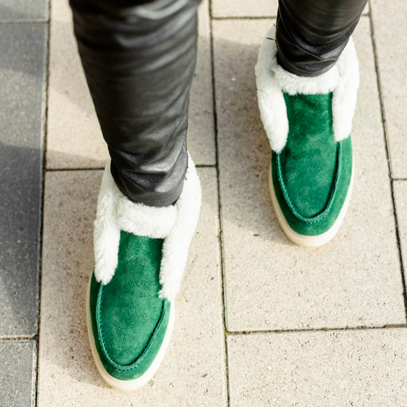 Лофери Tassel Green З ХУТРОМ