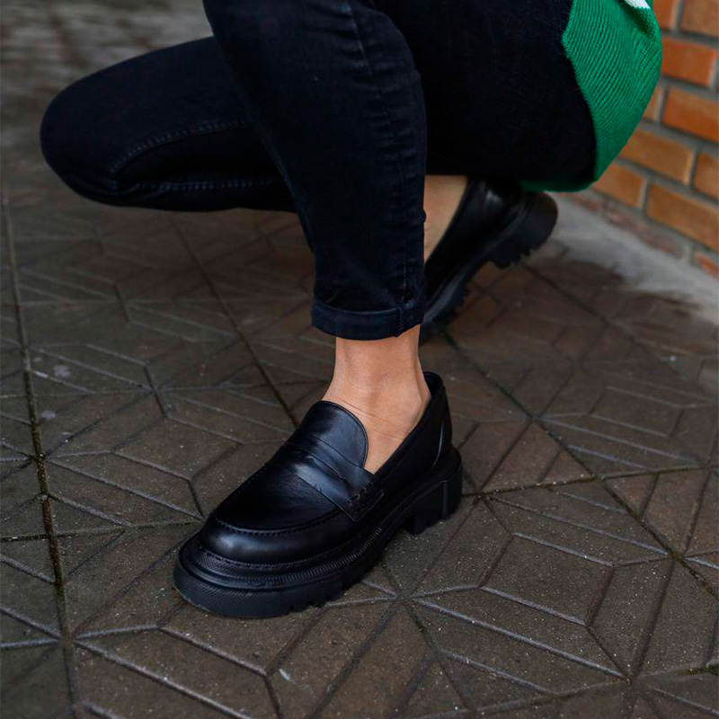 Лофери City Leather Black