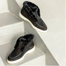 Лофери Tassel Black З ХУТРОМ