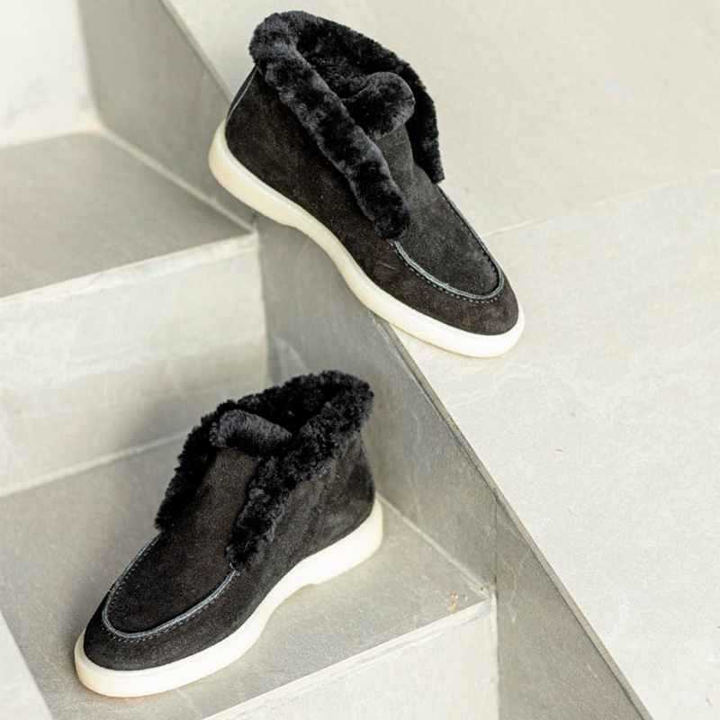 Лофери Tassel Black З ХУТРОМ