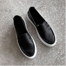 Мокасини Cozy Leather Black White